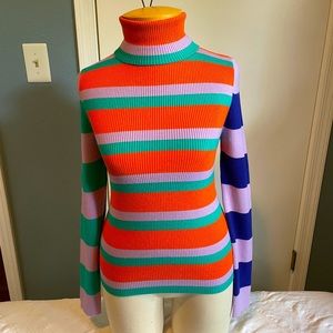 Anthropologie Maeve Striped Turtleneck Sweater, Small, New with tags